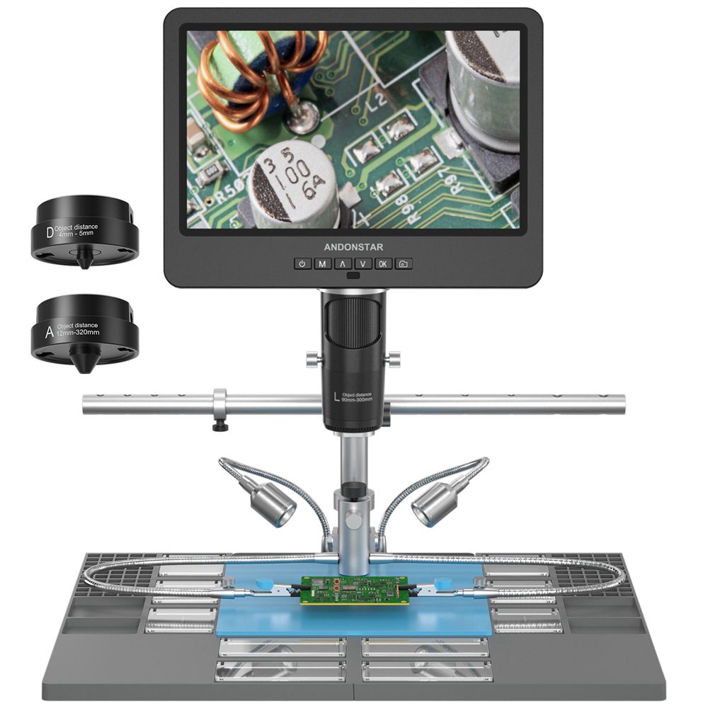 Electronics Repair Microscope - Andonstar ثلاثي العينيات HDMI USB مجهر
