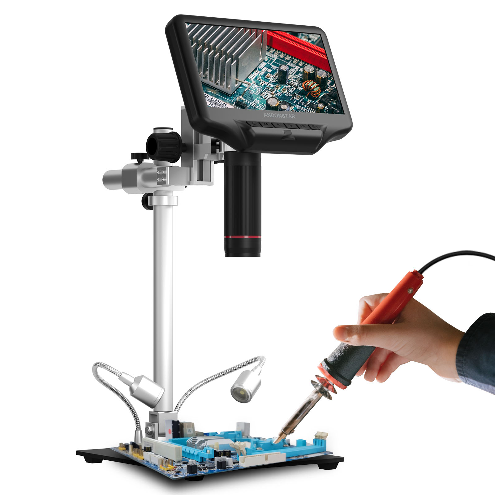 Electronics Repair Microscope - مجهر رقمي أندونستار HDMI ، أدوات