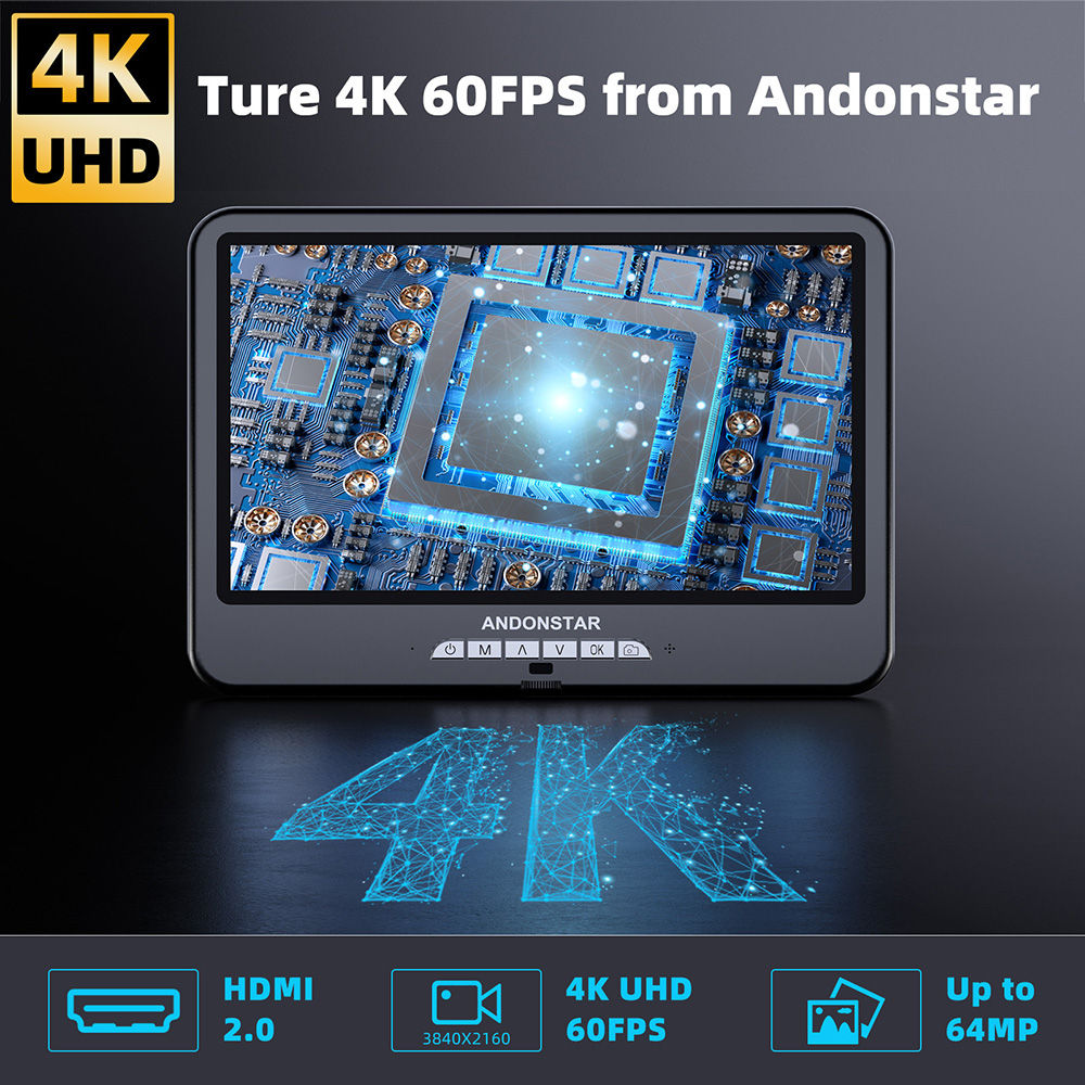 Andonstar First 4K 60FPS AD210 - مراجعة Electronics Repair Microscope وسعره