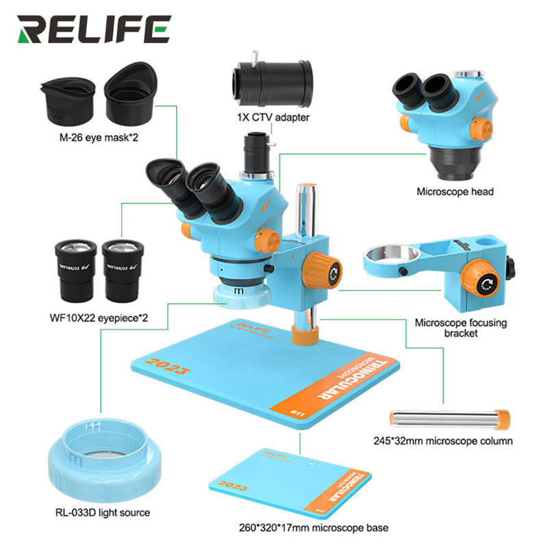 مجهر ثلاثي العينيات للتكبير ال - مراجعة Electronics Repair Microscope وسعره