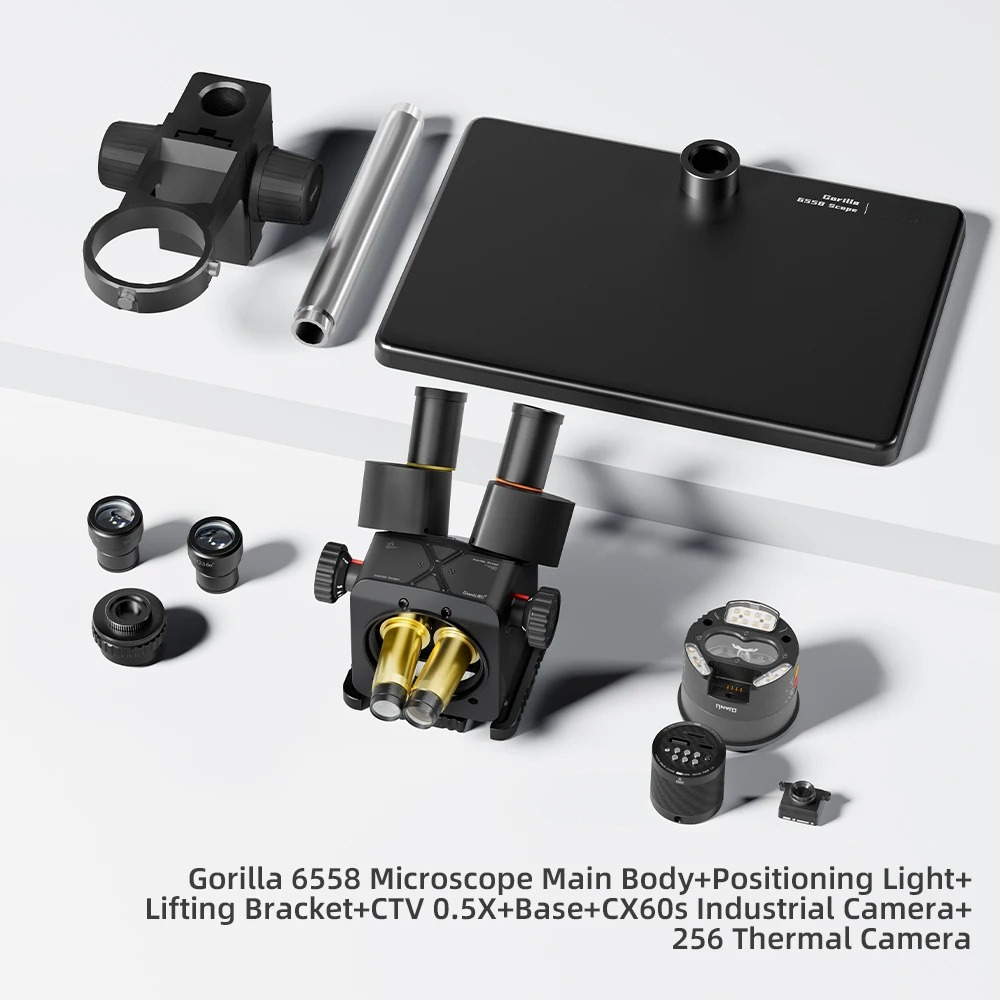 مجهر ثلاثي العدسات Qianli 6558 - مراجعة Electronics Repair Microscope وسعره