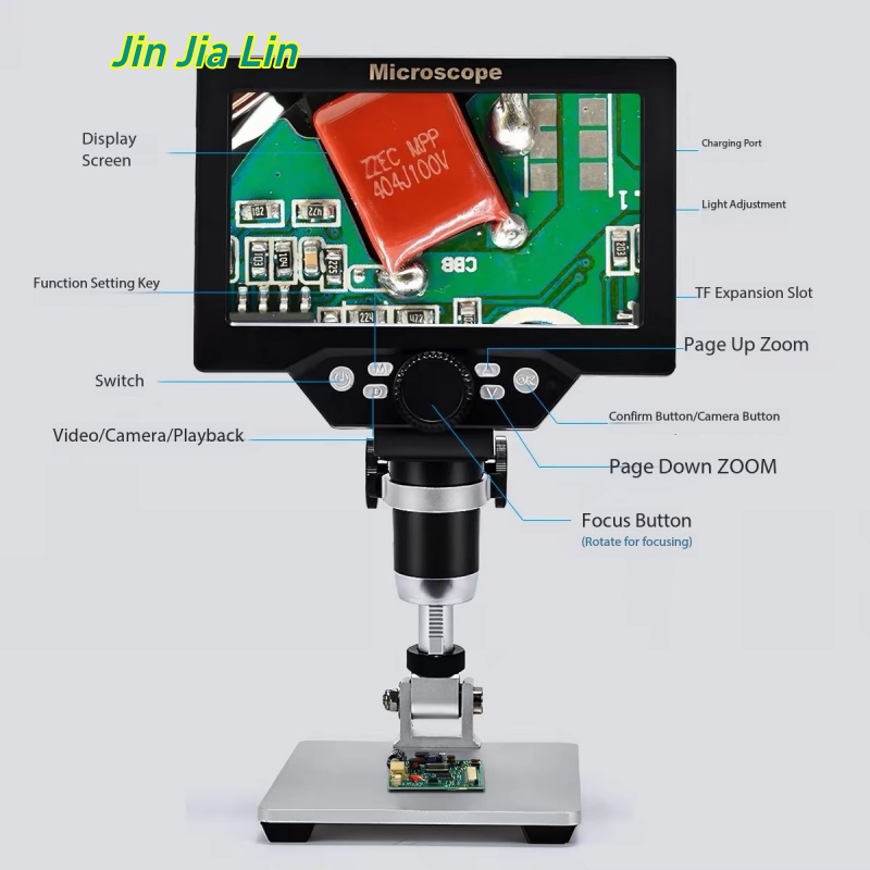 مجهر رقمي بشاشة LCD عالية الدق - مراجعة Electronics Repair Microscope وسعره